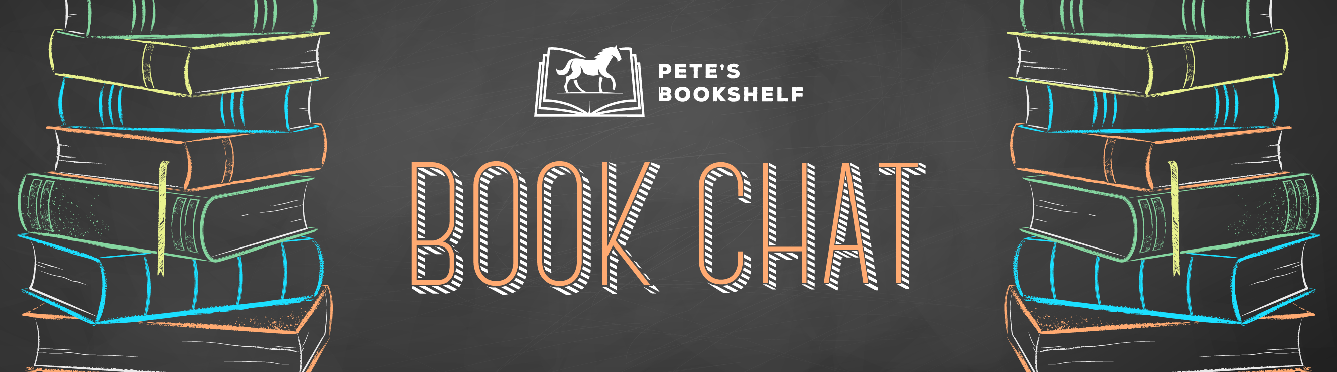 #PetesBookshelf Book Chat web banner